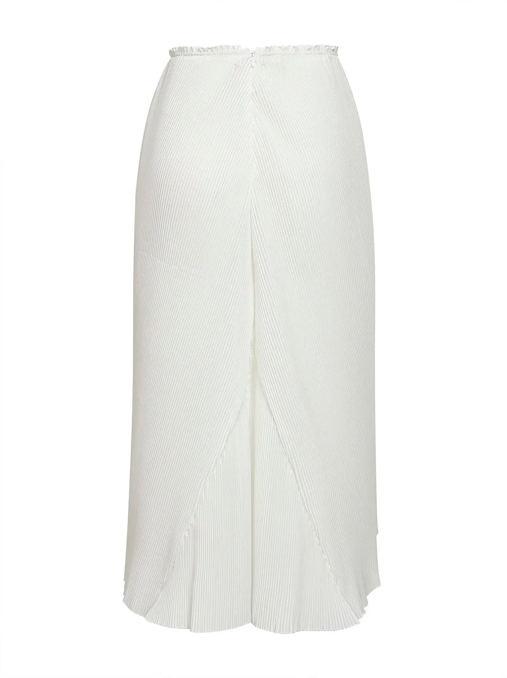 Pleated Asymmetric Skirt