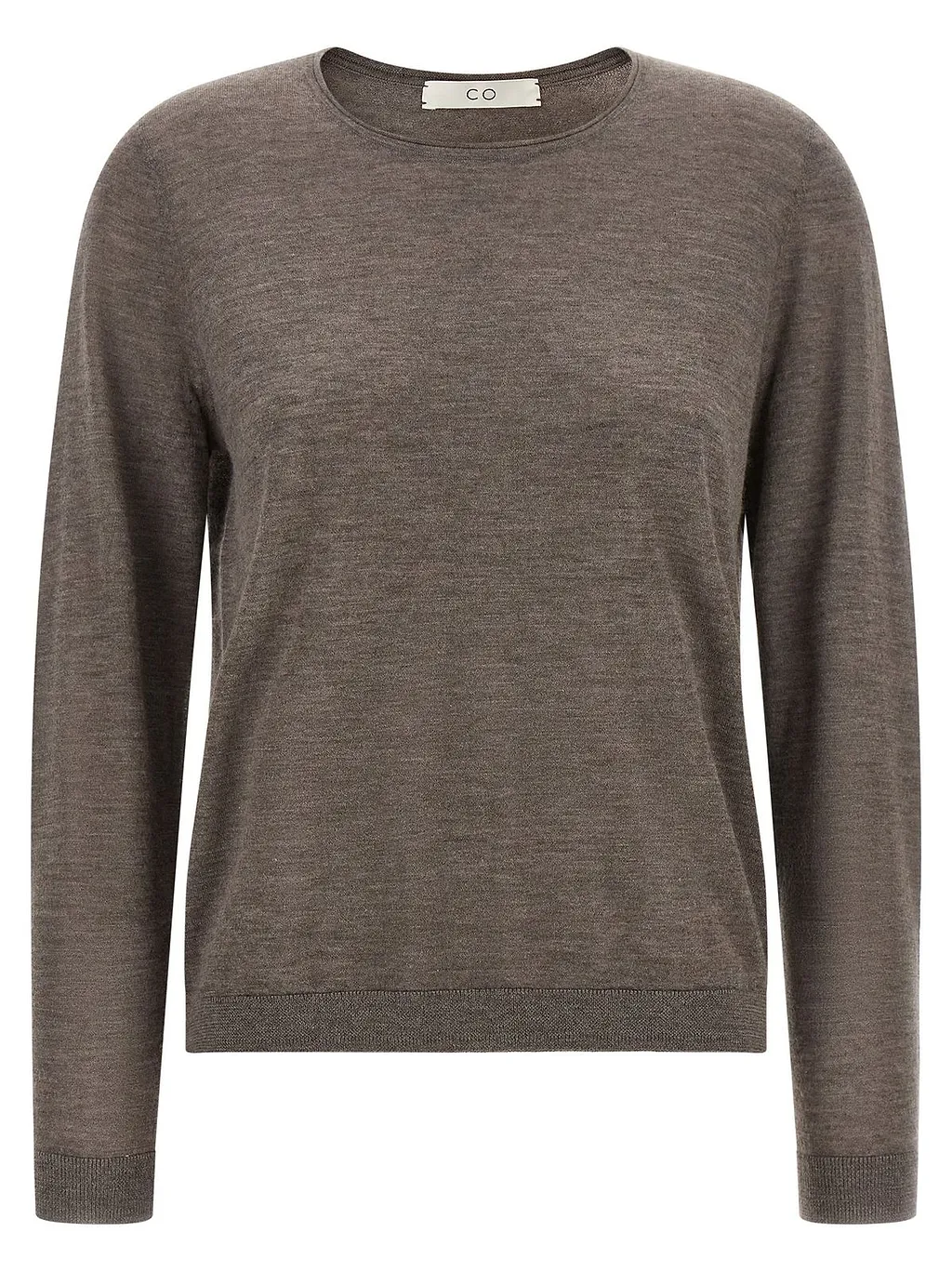Co Rolled-Edge Crew Knitted Sweater