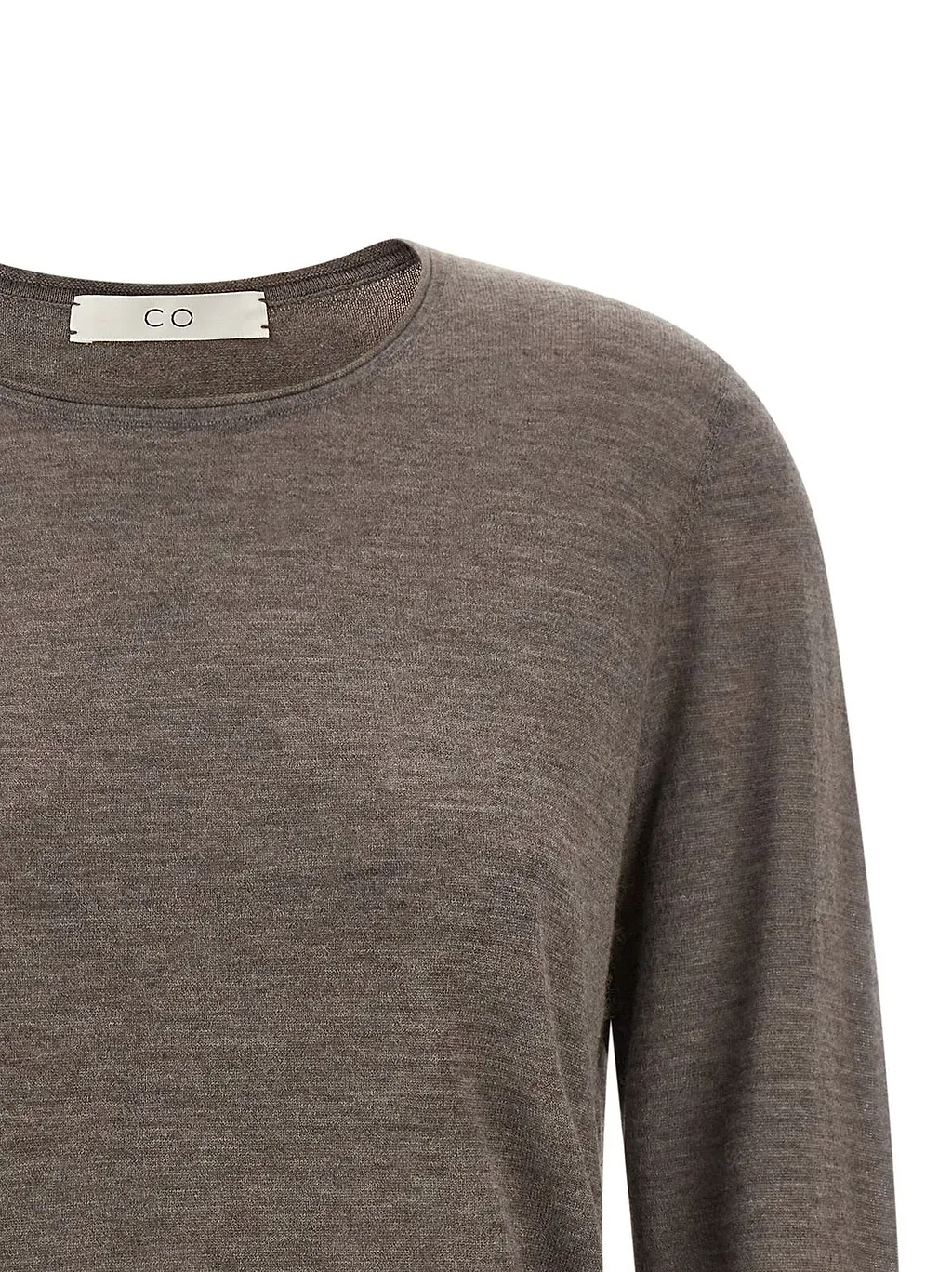 Co Rolled-Edge Crew Knitted Sweater