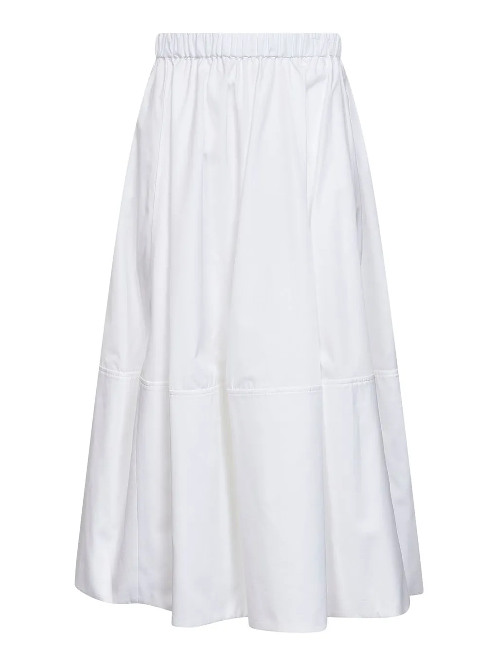 Tiered Gathered Midi Skirt