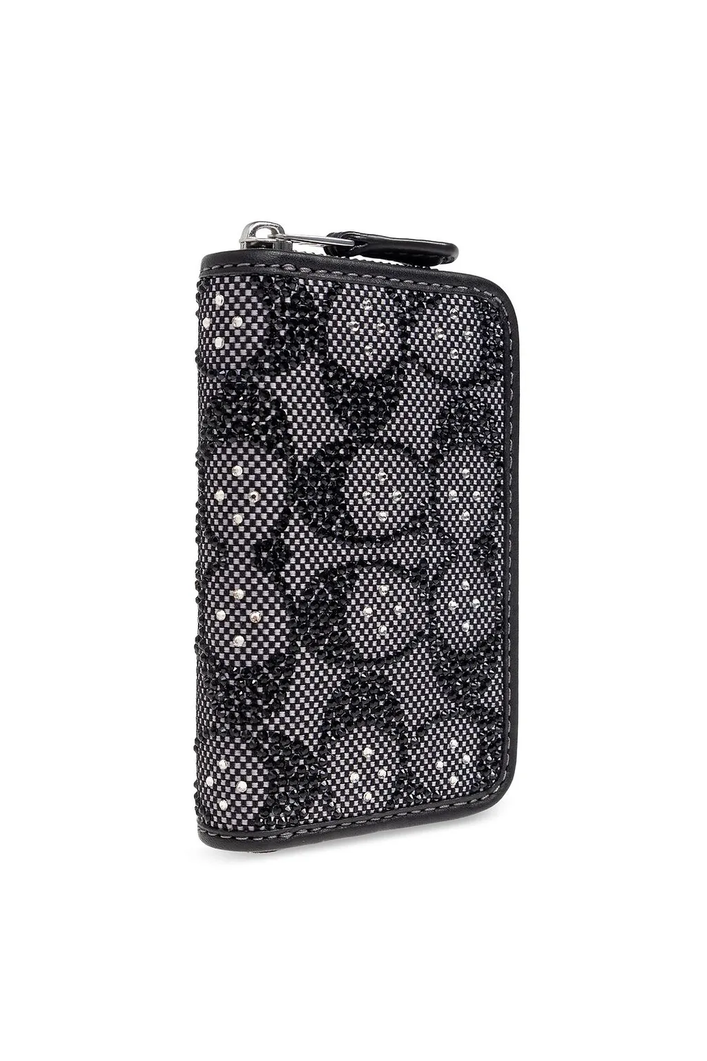 Crystal Embellished Zip-Around Wallet