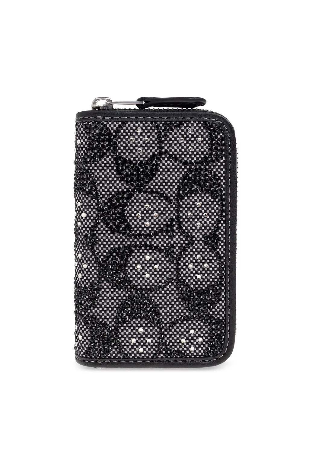 Crystal Embellished Zip-Around Wallet