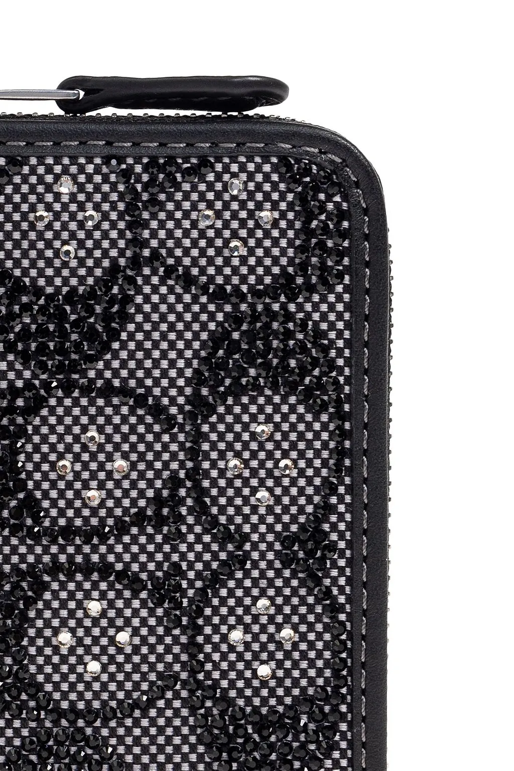 Crystal Embellished Zip-Around Wallet