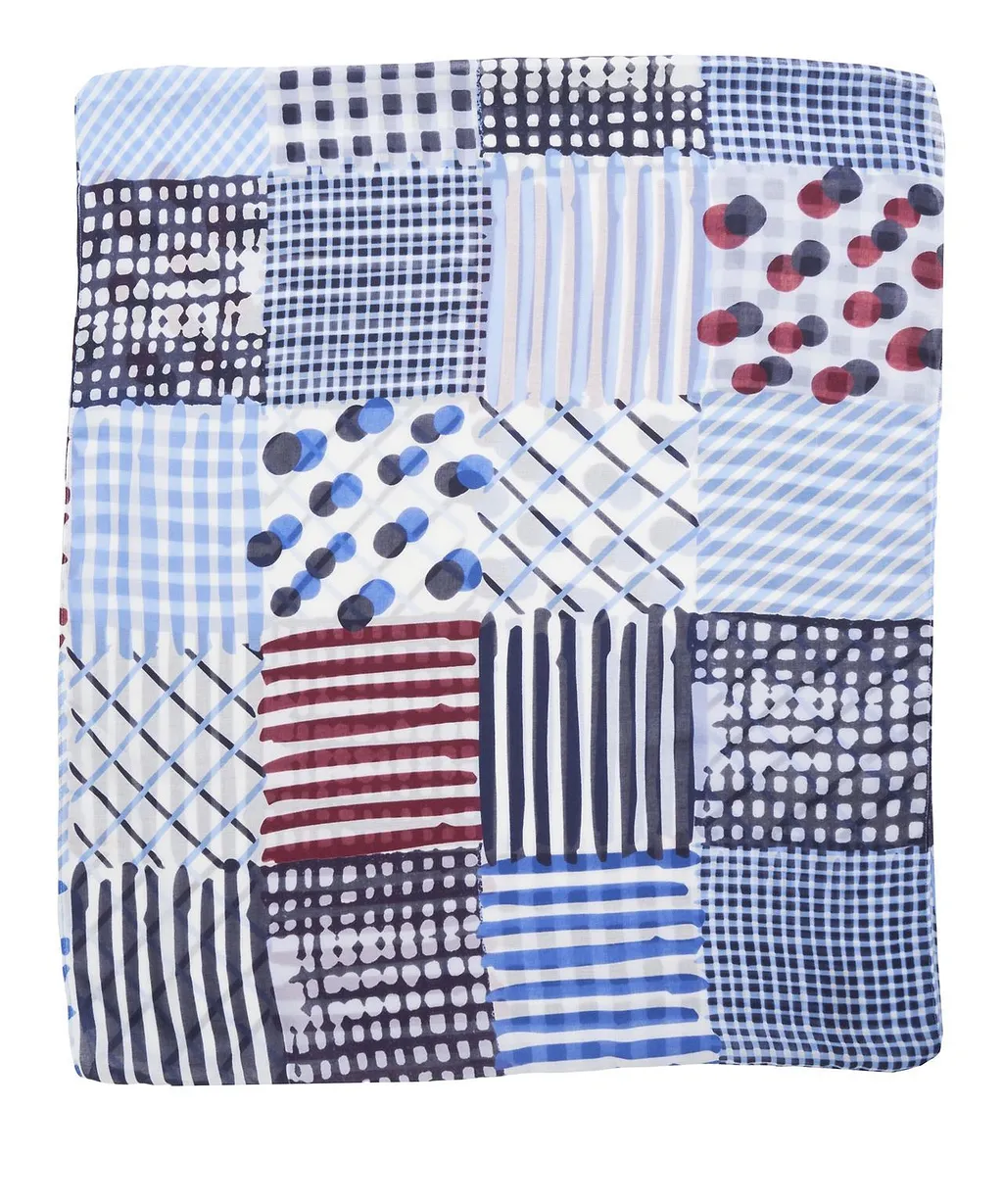 Graphic Pattern Loop Scarf