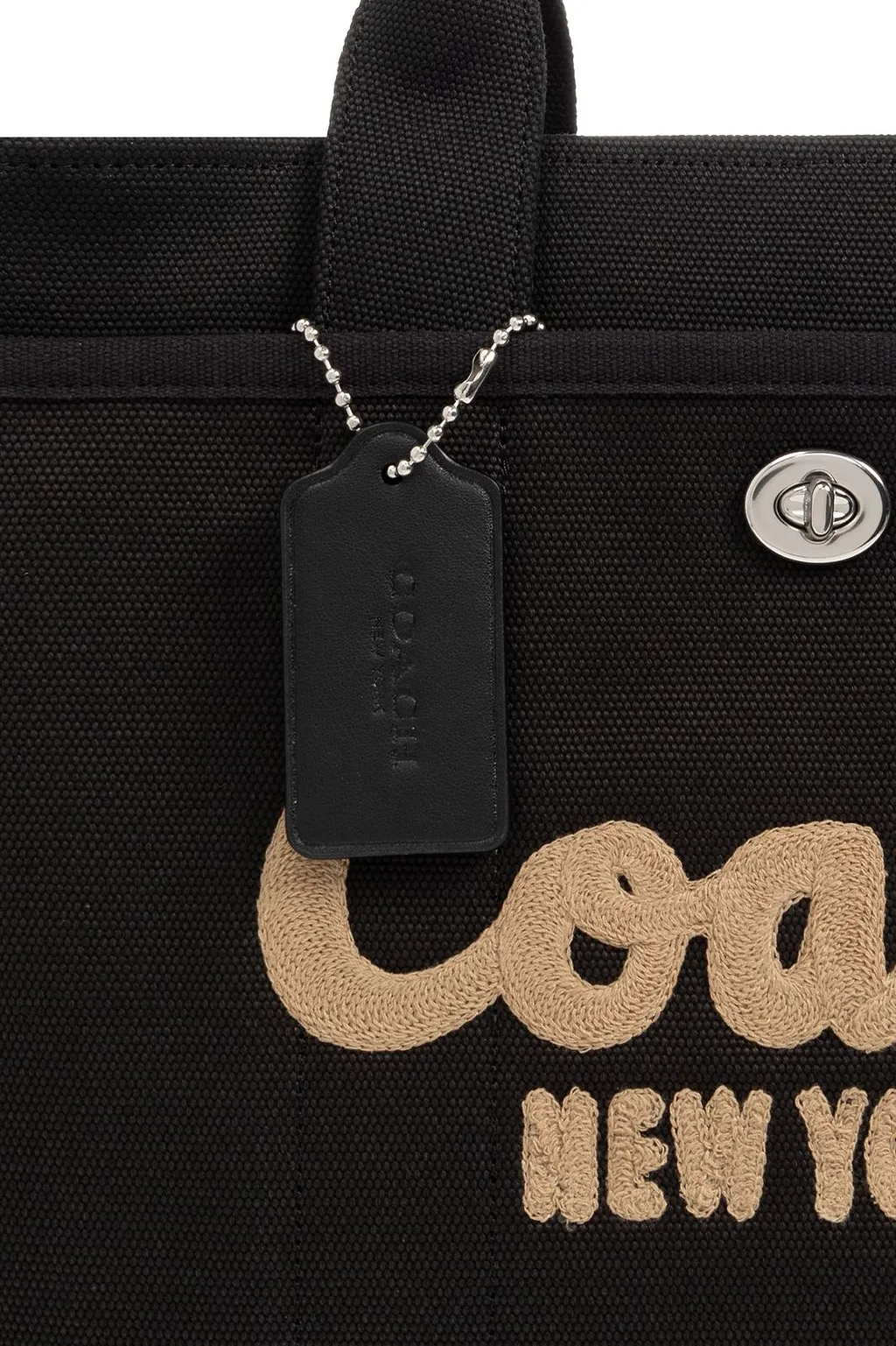 Coach Logo Flocked Tote Bag