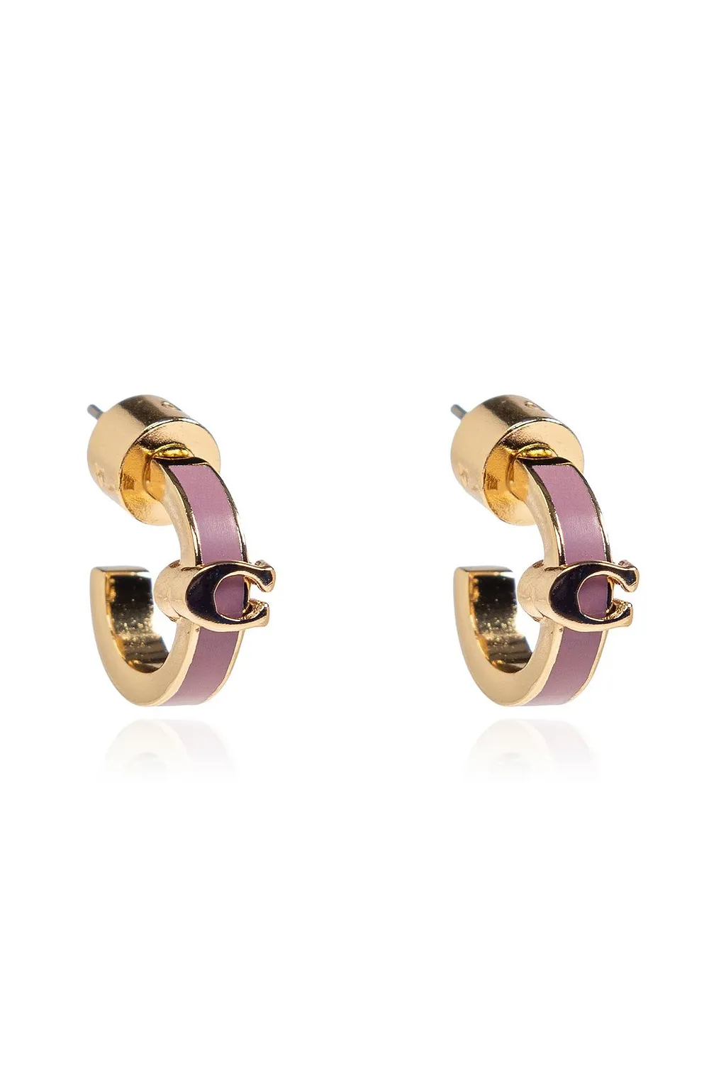 Coach Logo Plaque Earrings