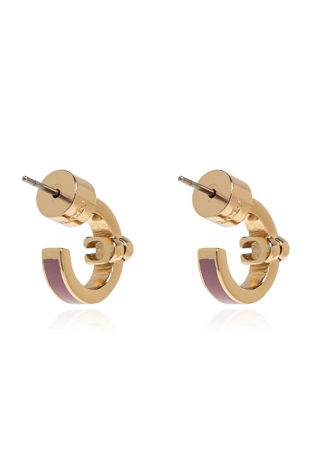 Coach Logo Plaque Earrings