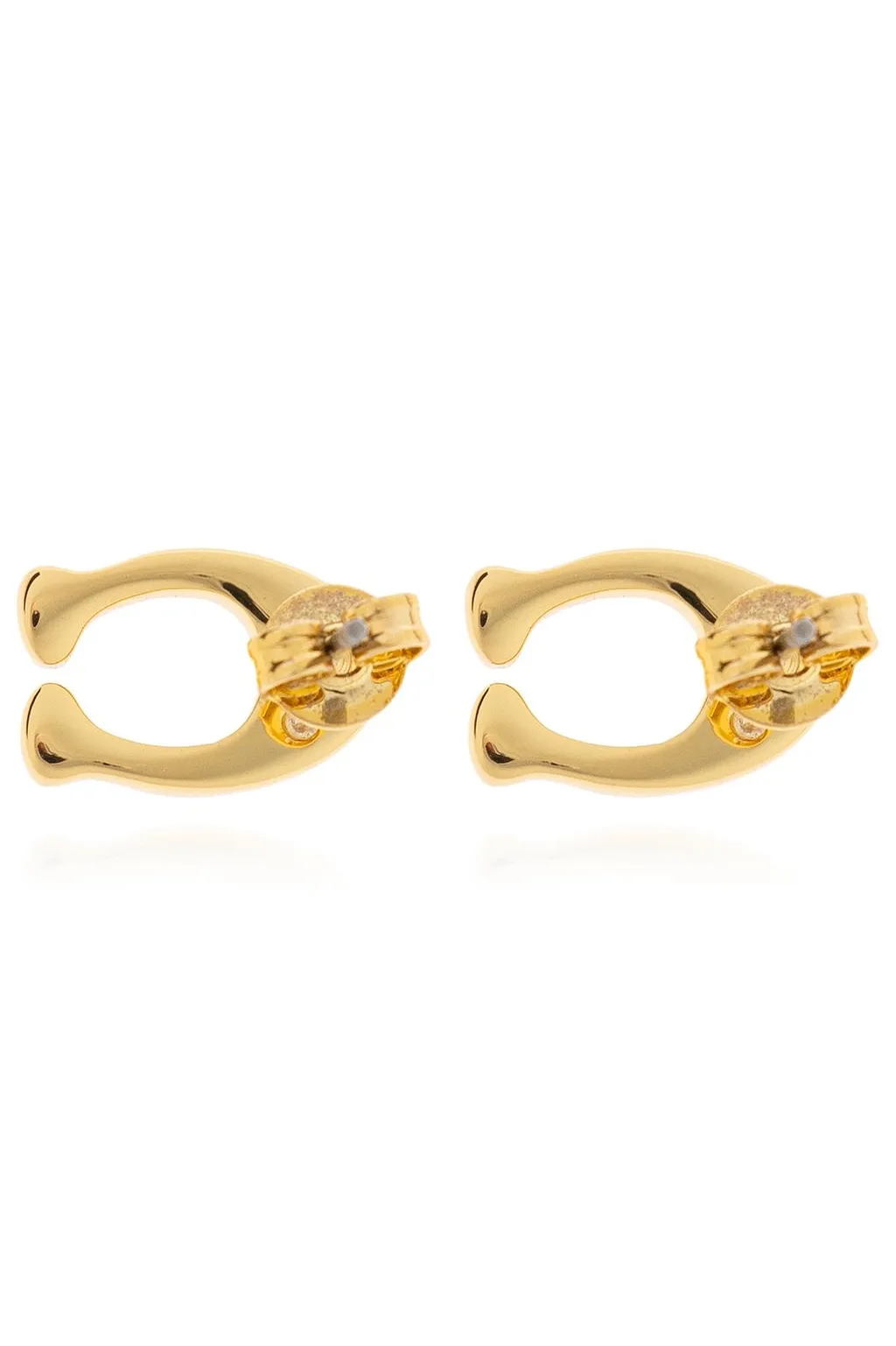 Coach Logo Plaque Stud Earrings