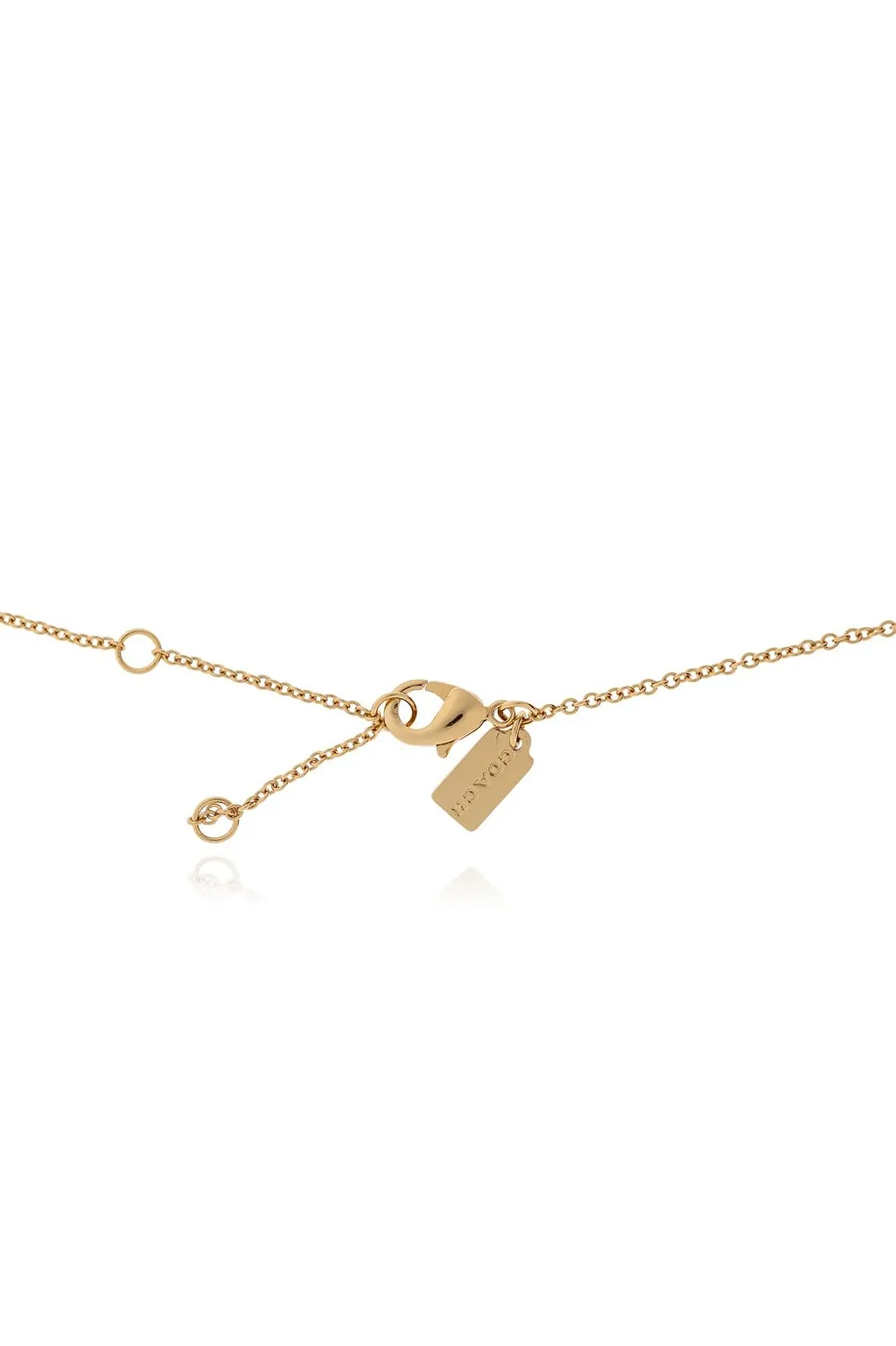 Coach Logo Plaque Pendant Necklace