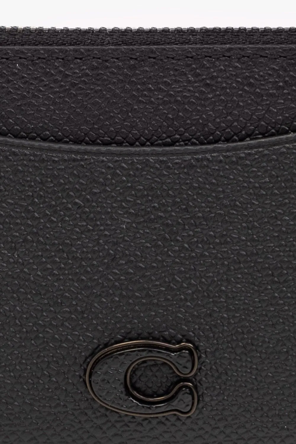 Coach Logo Plaque Zipped Card Case