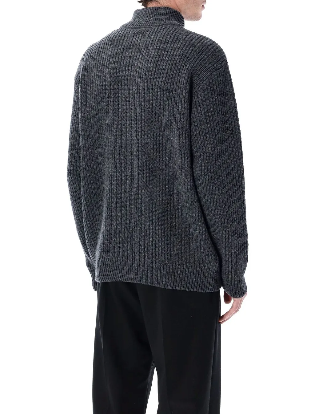 Ribbed Quarter-Zip Sweater