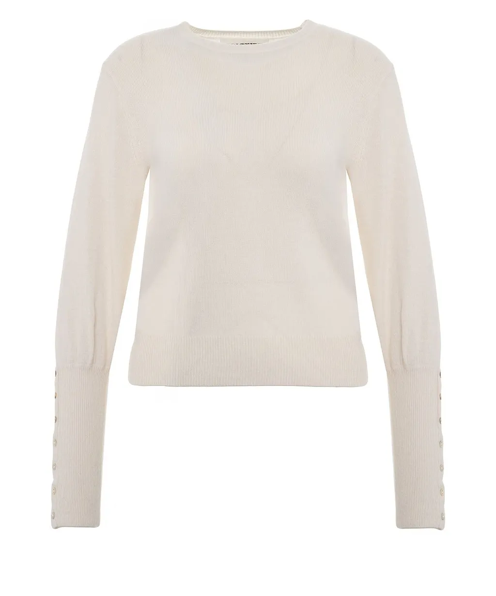 Mocha Button-Detailed Jumper