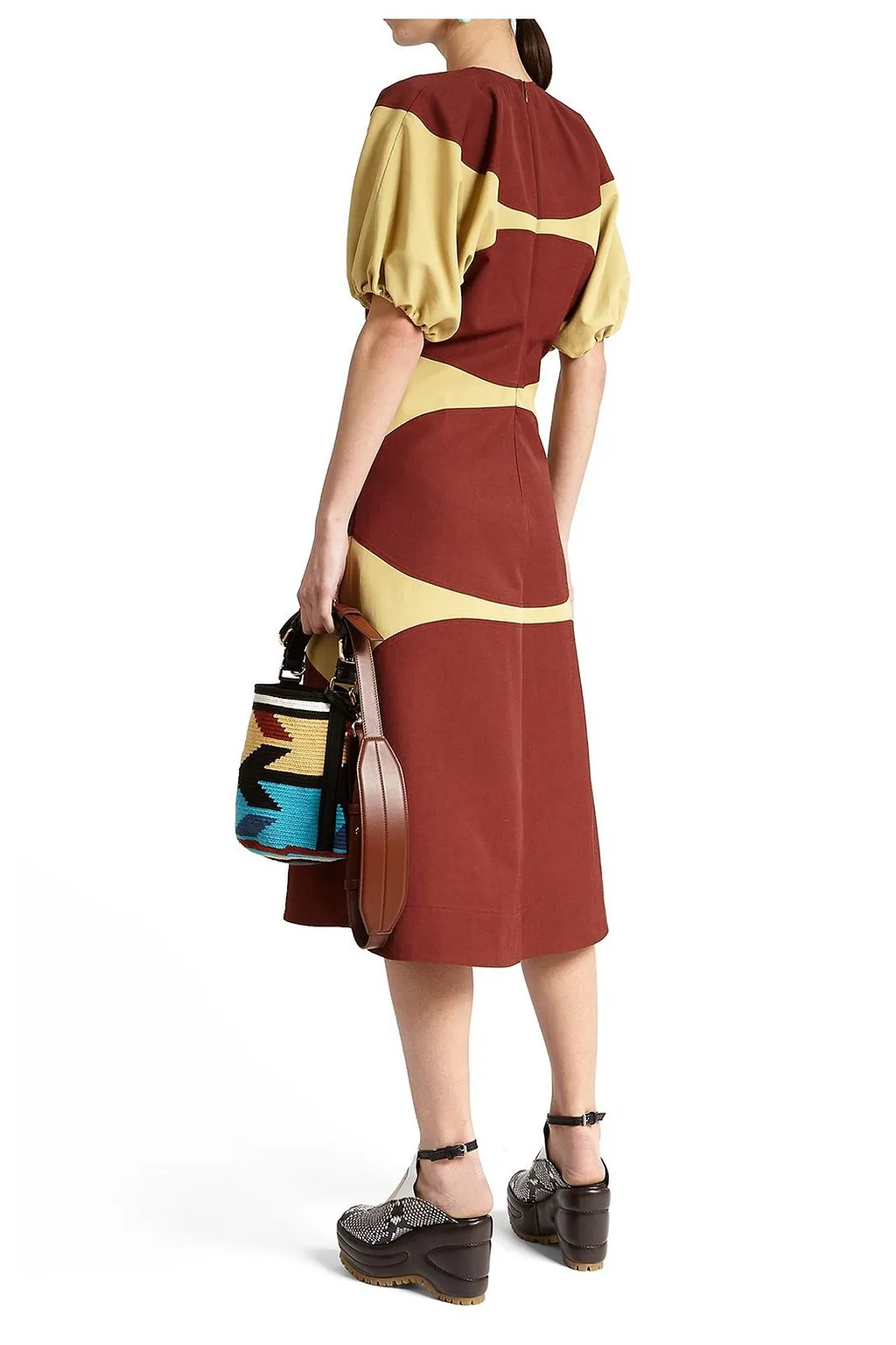 Colville Colourblock V-Neck Midi Dress