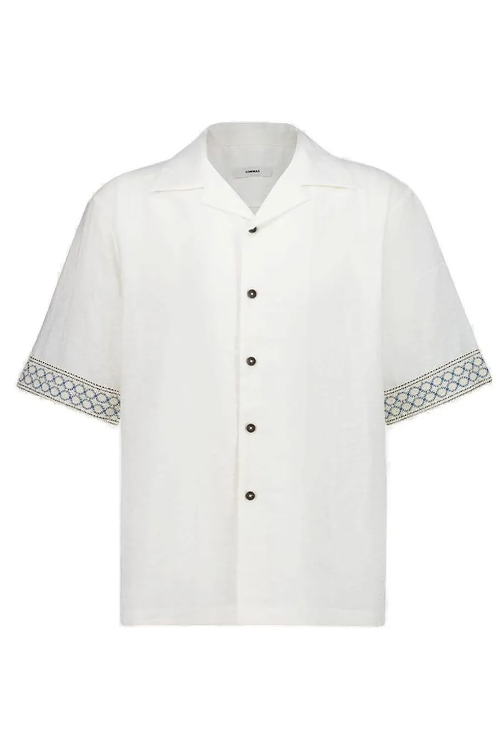 Braided Crochet Trim Bowling Shirt