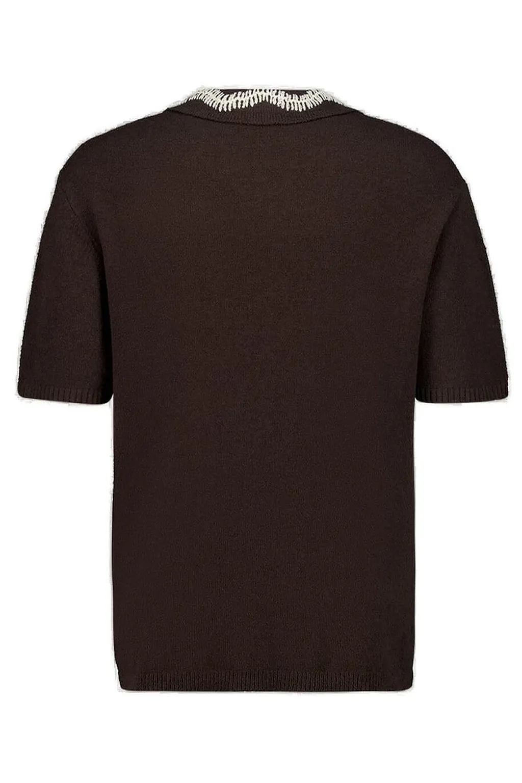 Commas Hand Crochet Collar Polo Shirt