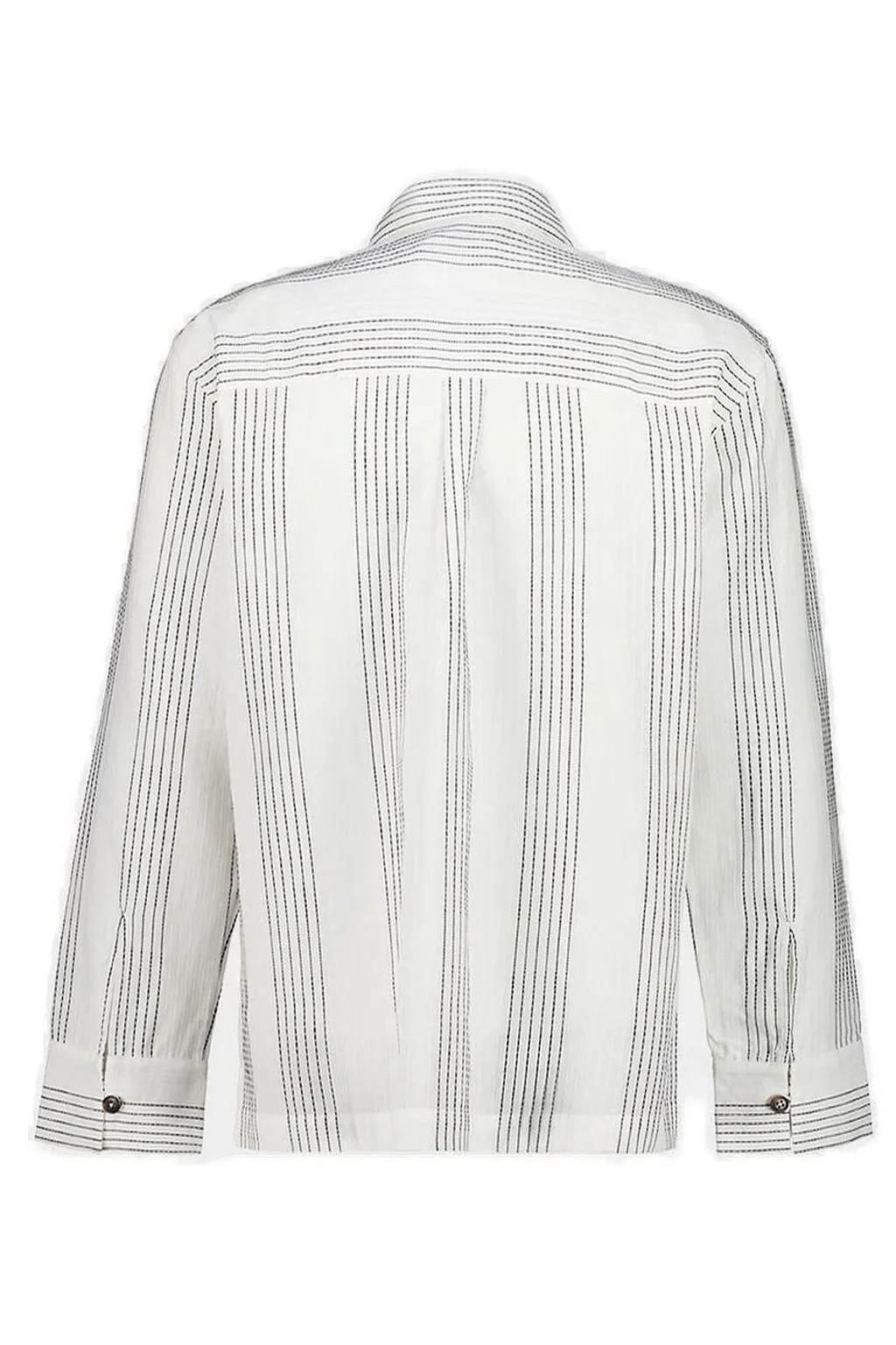 Commas Long Sleeved Striped Buttoned Overshirt