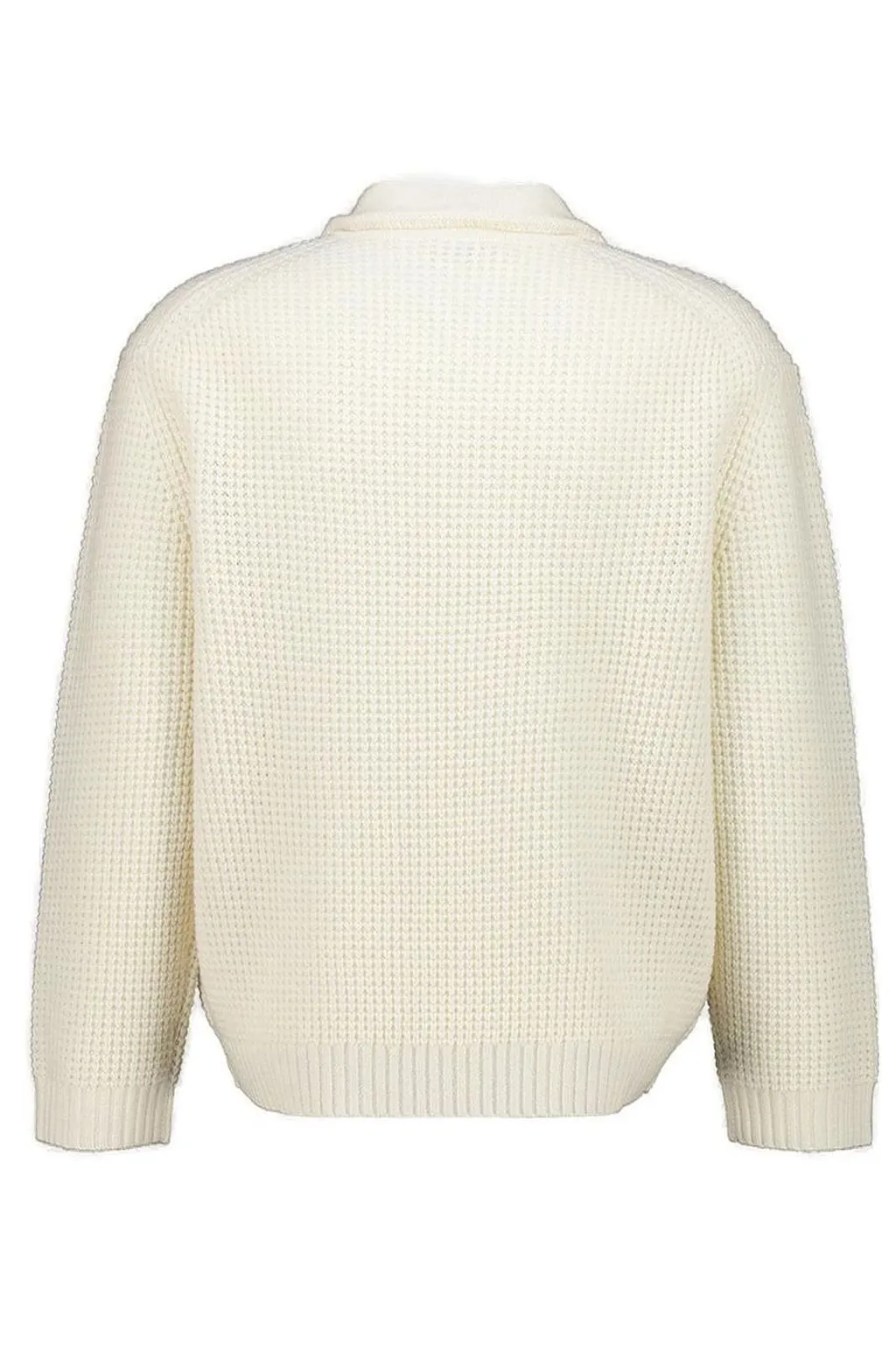 Commas Waffle-Knit Long Sleeved Buttoned Sweater