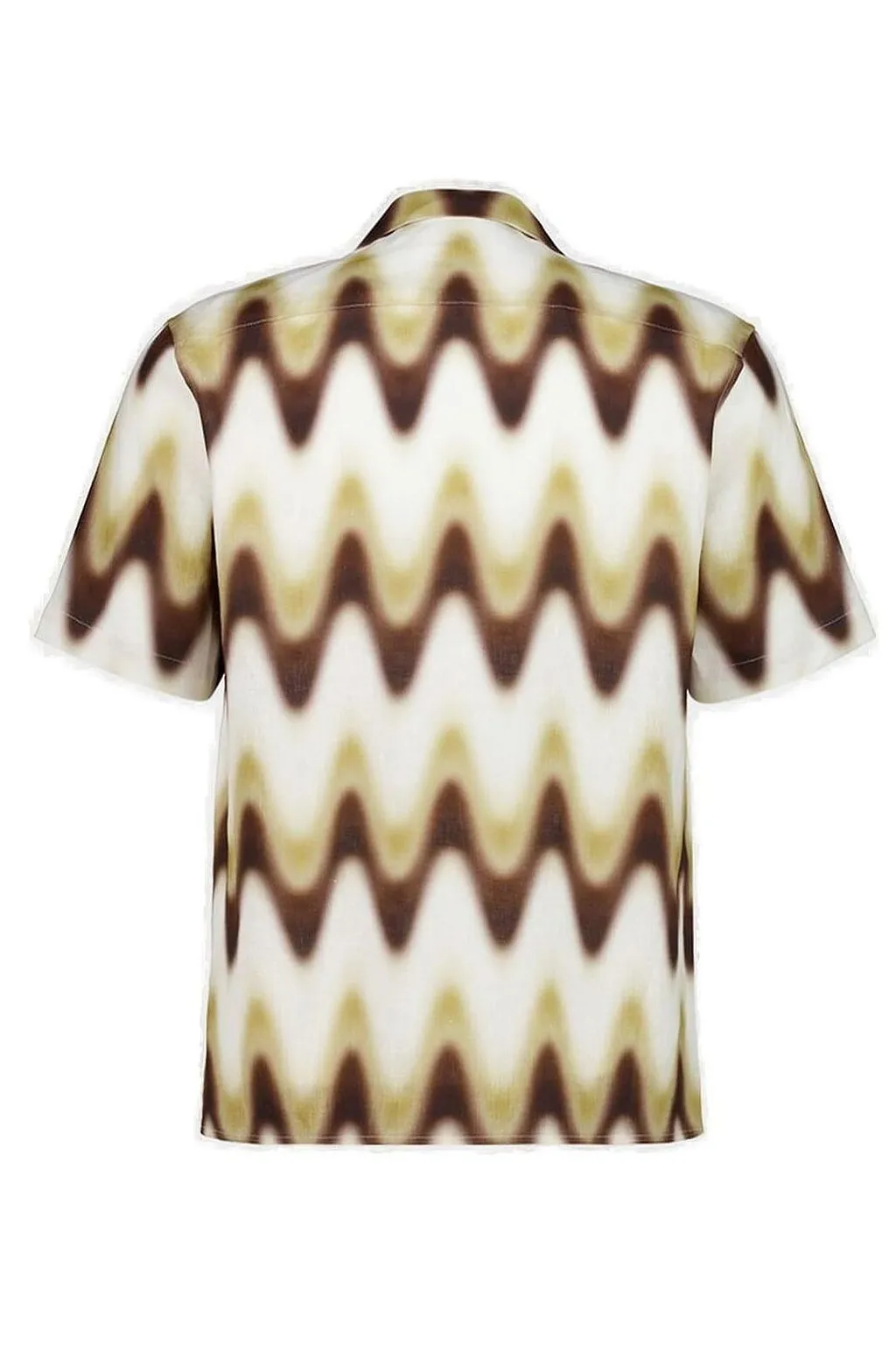 Commas Wave Gradient Pattern Slim-Fit Shirt