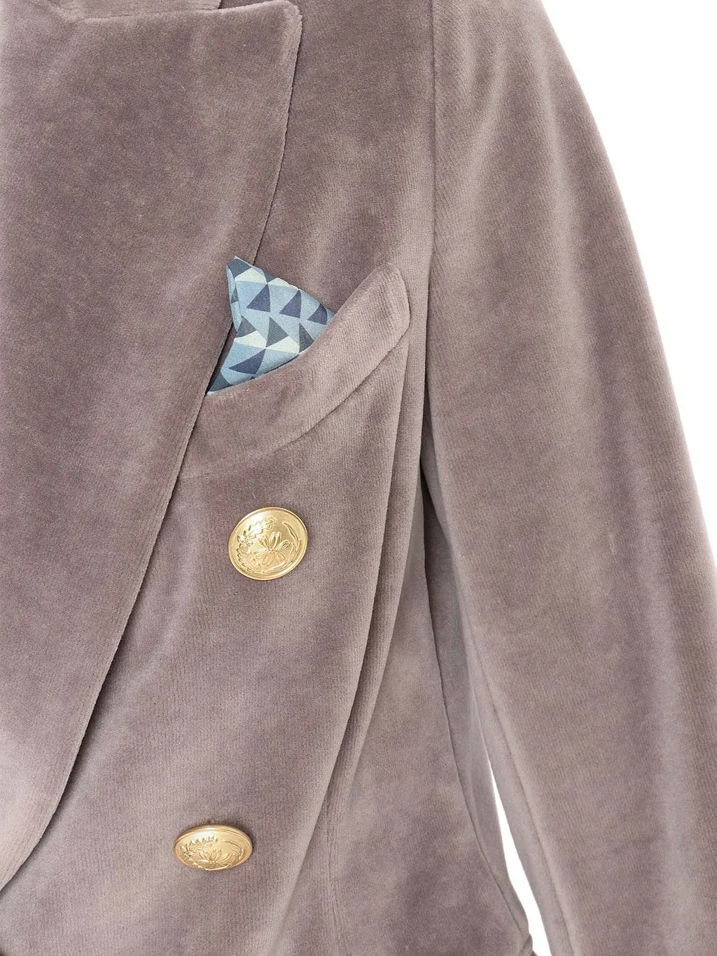 Velour Double-Breasted Jacket