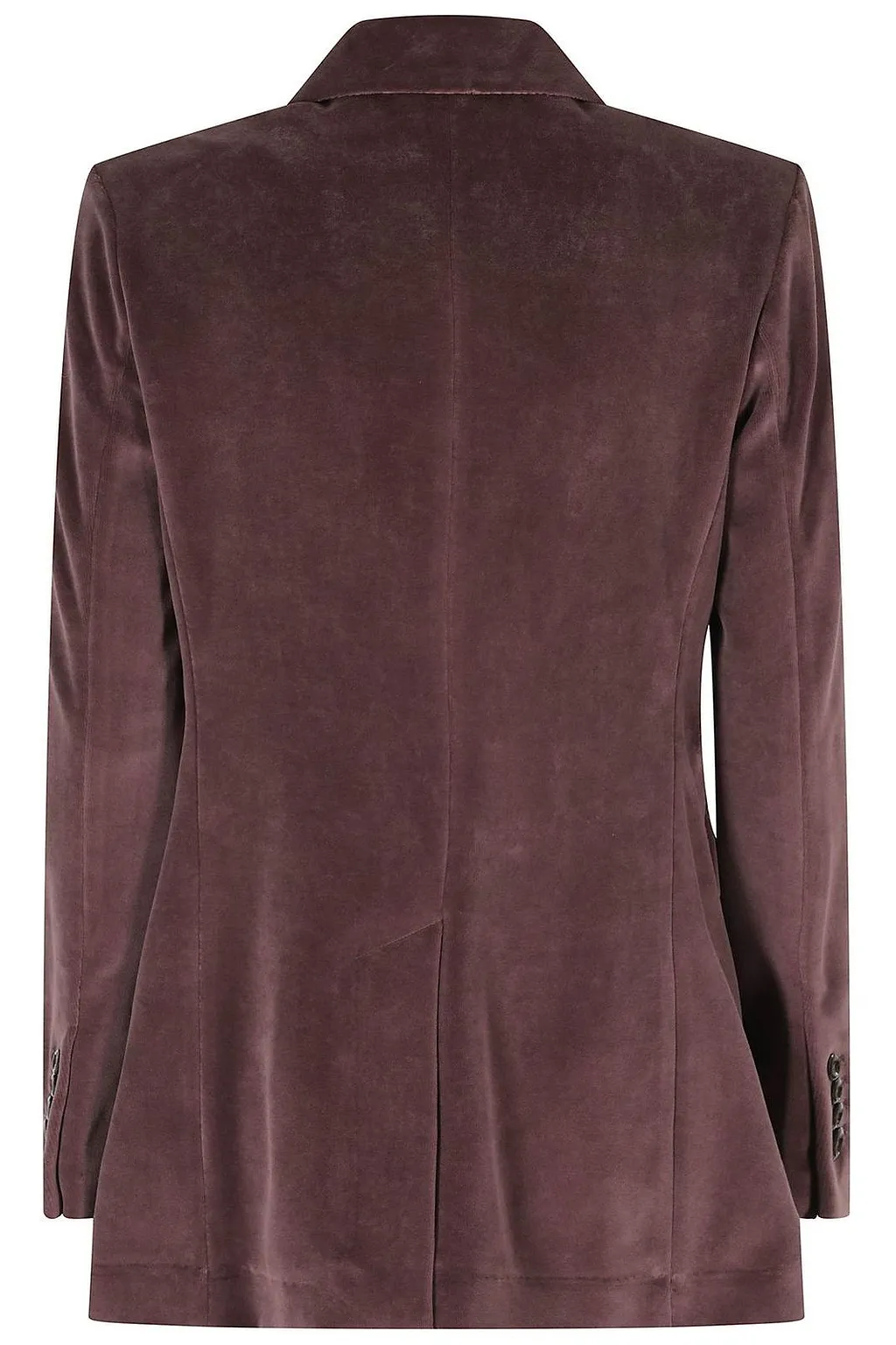 Velour Single-Breasted Blazer