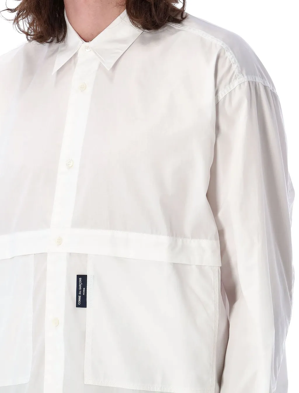 Comme Des GarÇOns Homme Buttoned Panelled Shirt