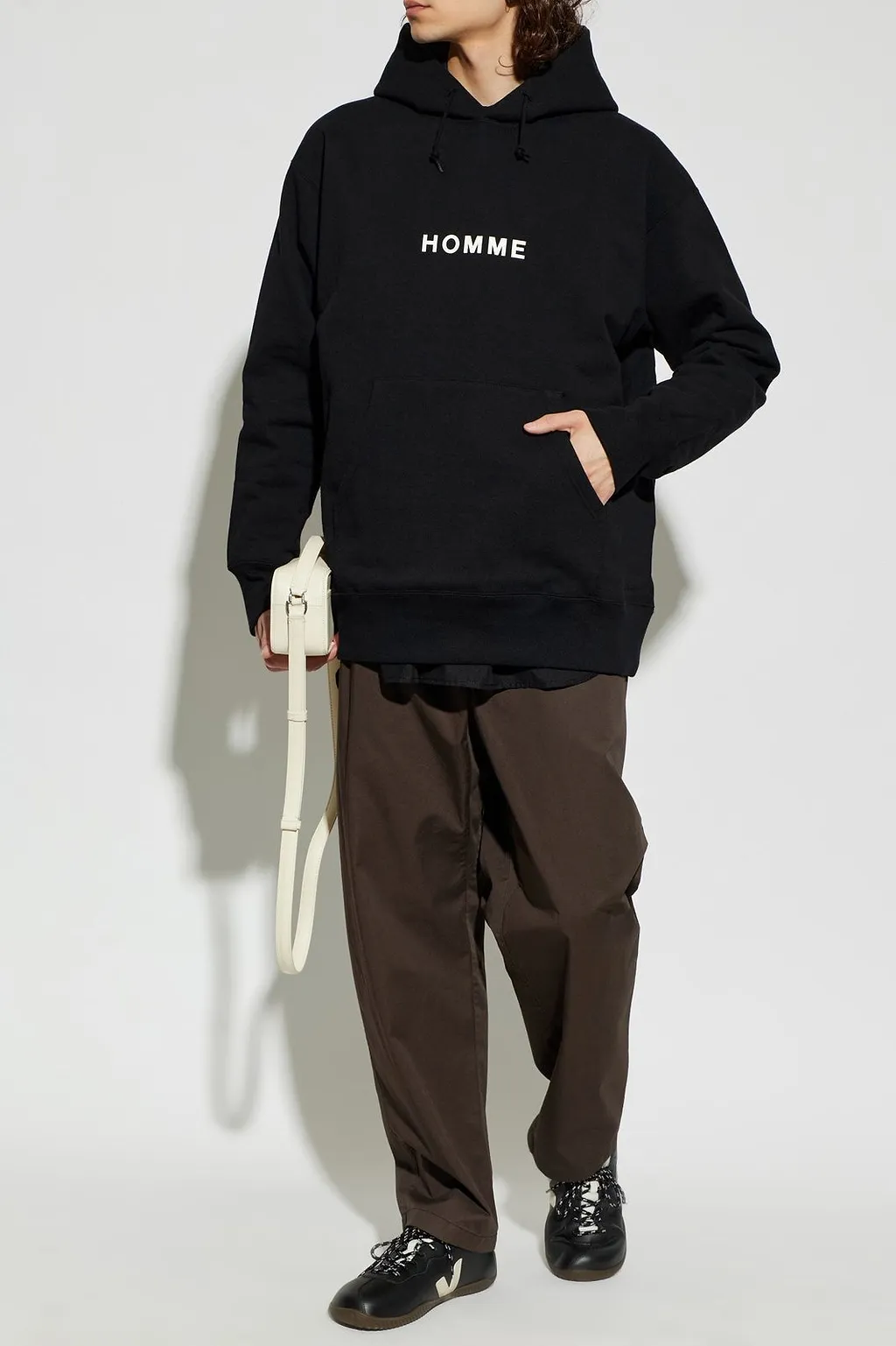 Comme Des GarÇOns Homme Plus Logo Print Hoodie