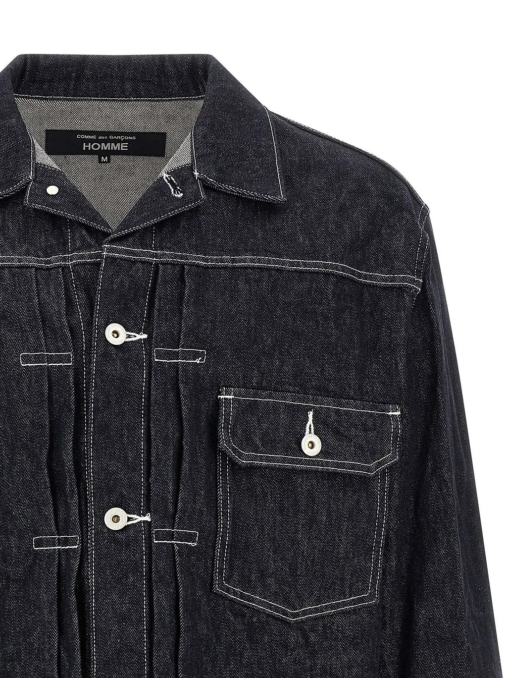 Pleated Denim Jacket