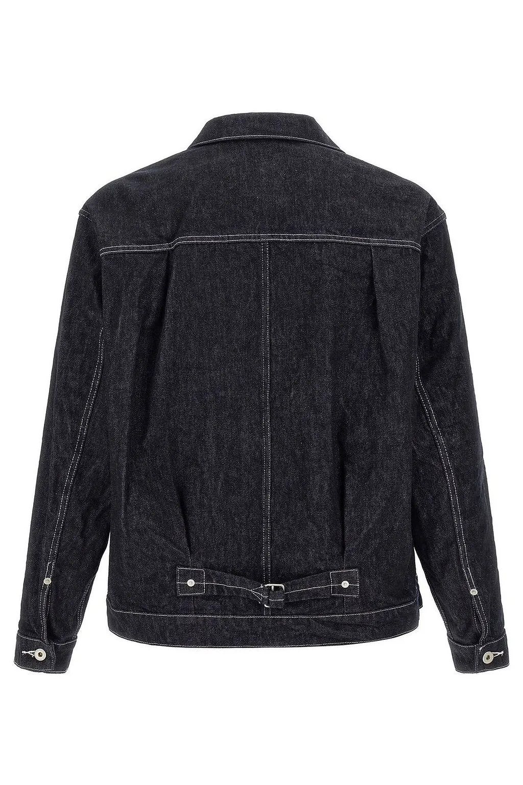 Pleated Denim Jacket