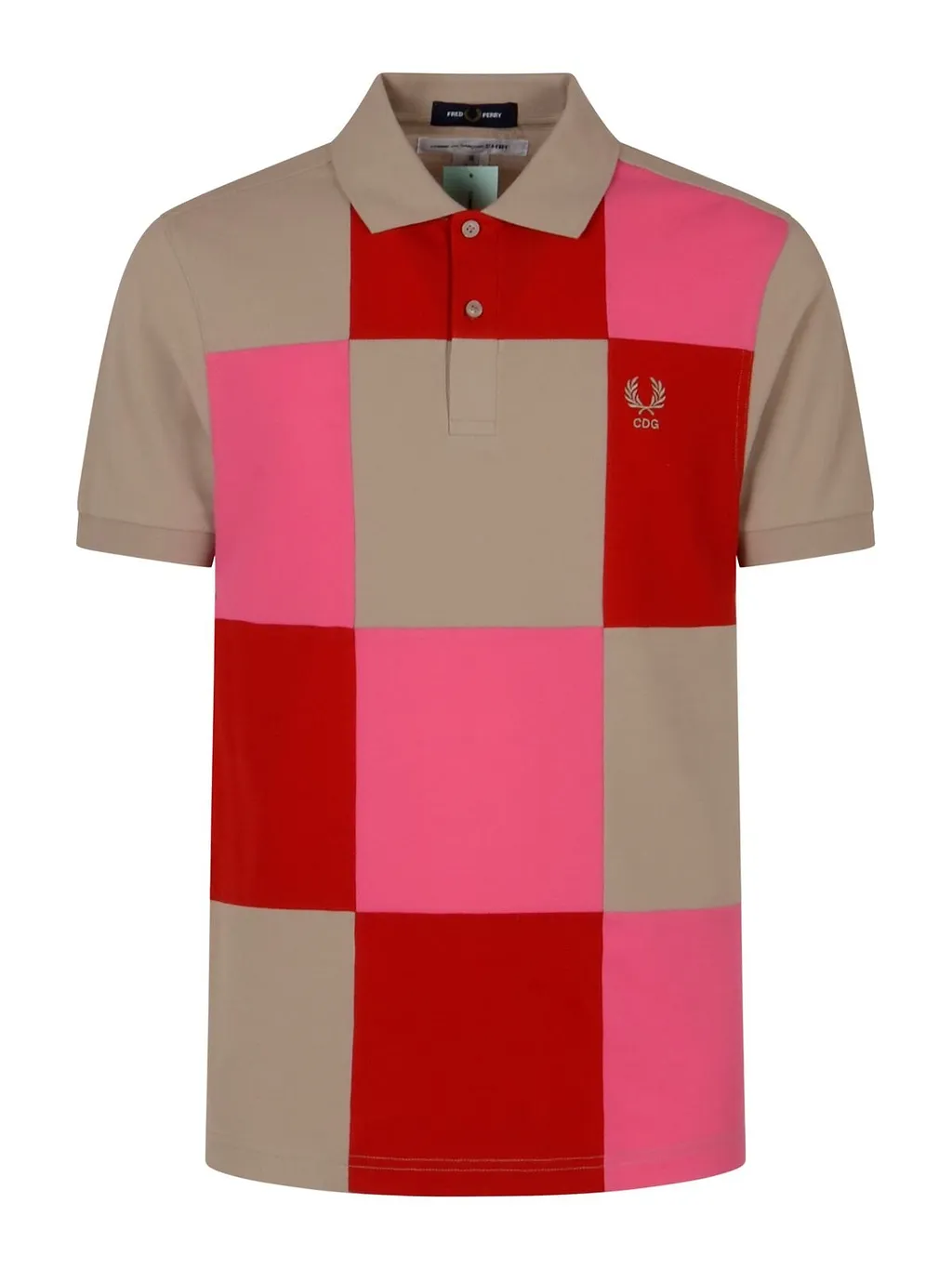 Checked Panel Polo Shirt