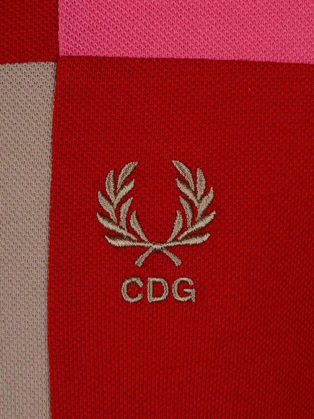 Checked Panel Polo Shirt