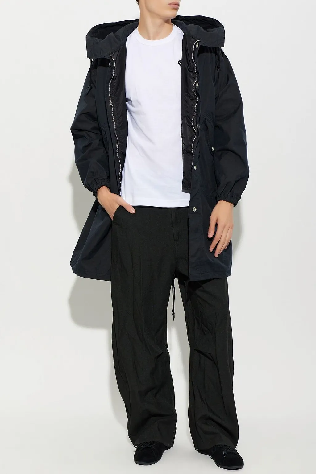 Comme Des GarÇOns Homme Plus Drawstring Hooded Jacket