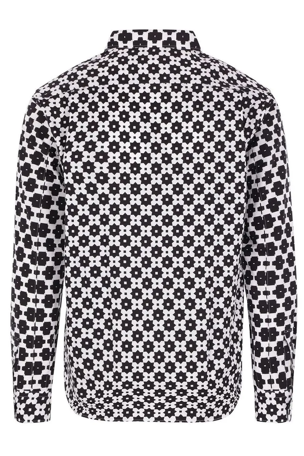 Geometric Printed Long-Sleeved Shirt