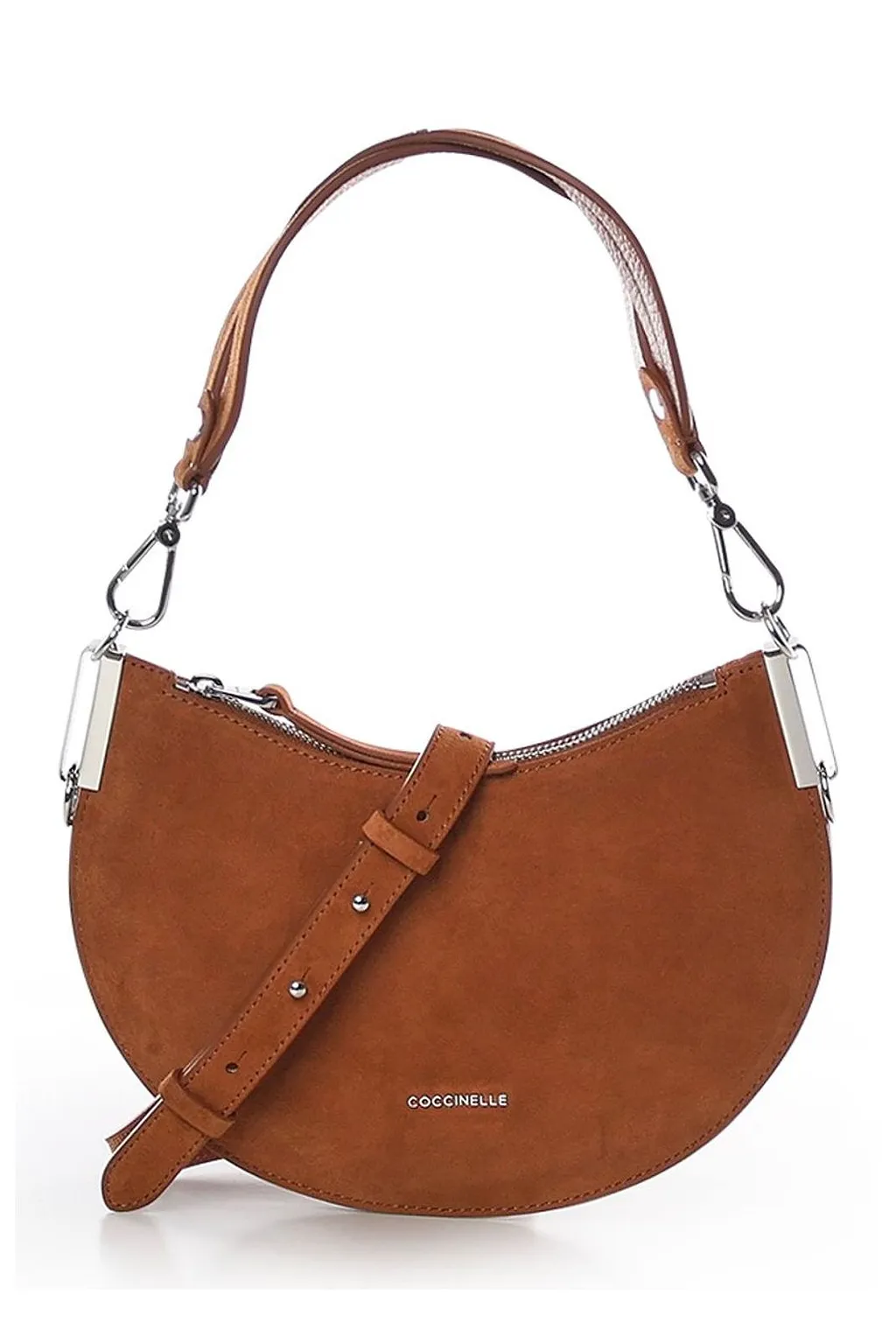 Coccinelle Logo Lettering Zip-Up Satchel Bag