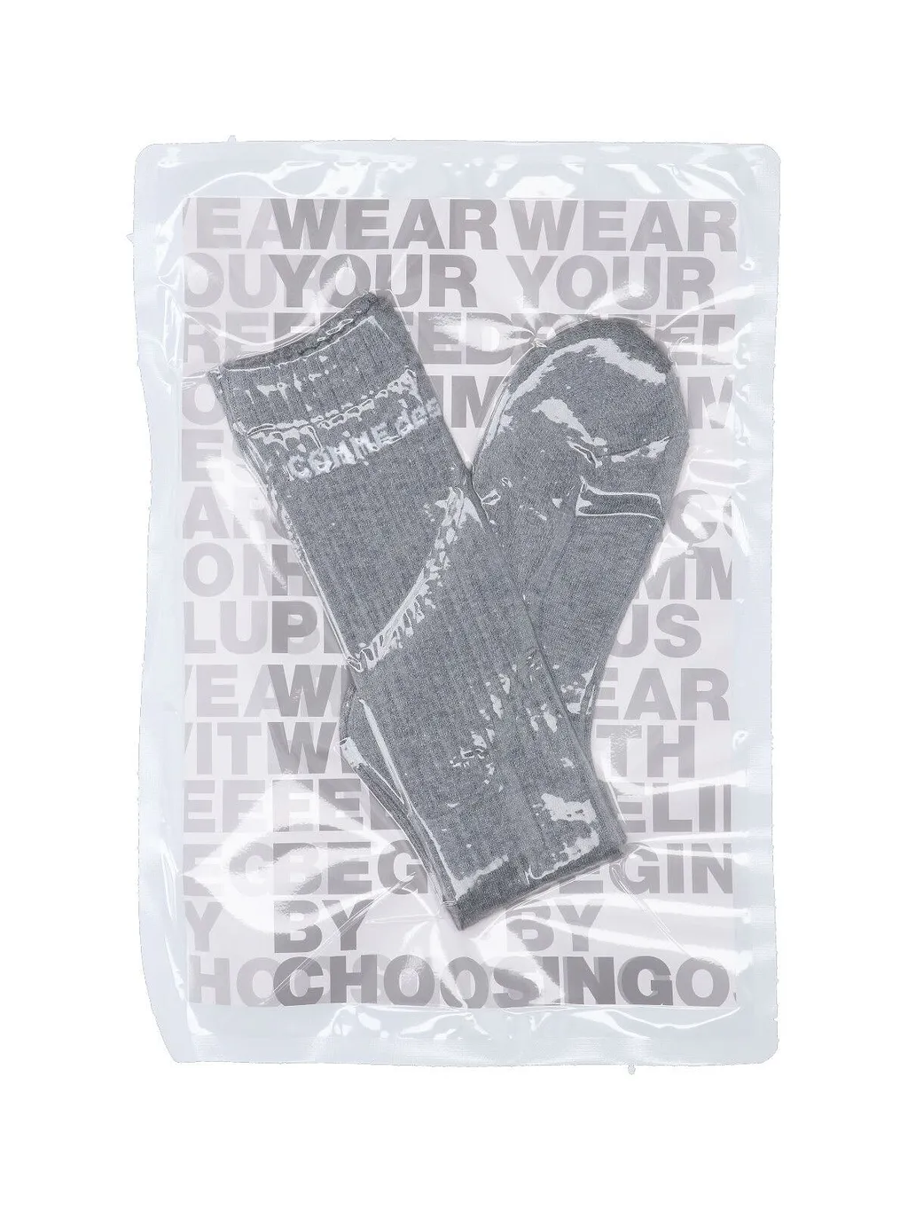 Logo Lettering Ribbed Socks