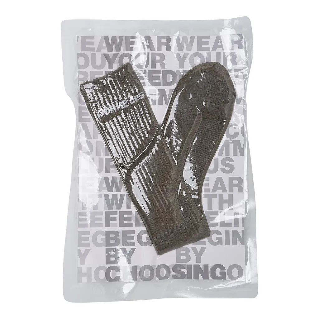 Comme Des GarÇOns Homme Plus Logo Lettering Ribbed Socks