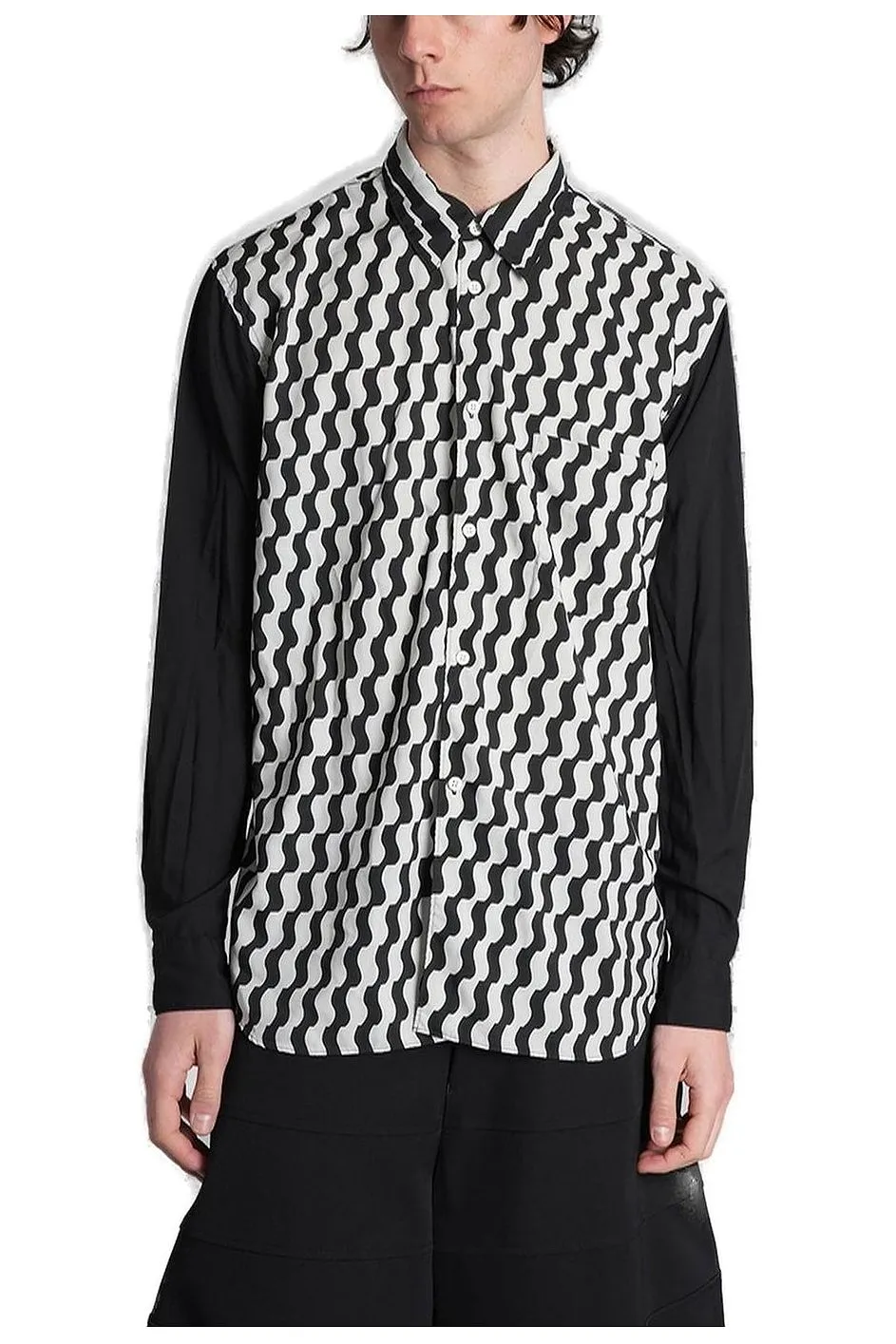 Patterned Long-Sleeved Shirt