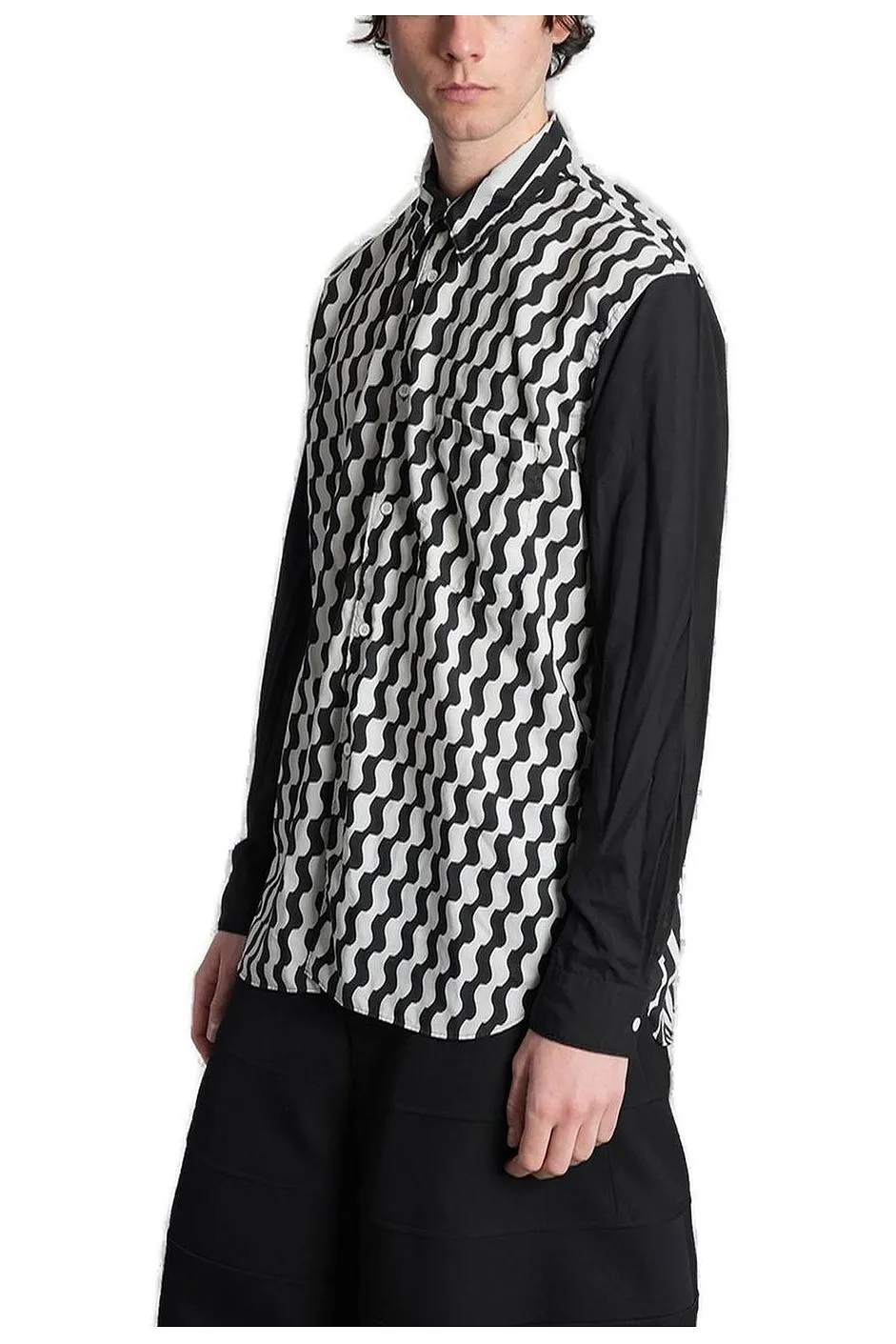 Patterned Long-Sleeved Shirt
