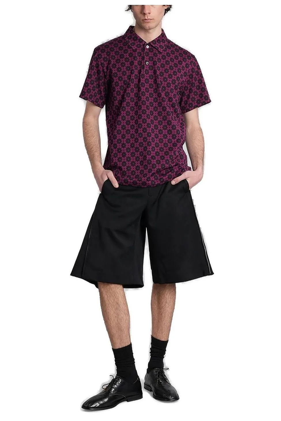 Comme Des GarÇOns Homme Plus Patterned Polo Shirt