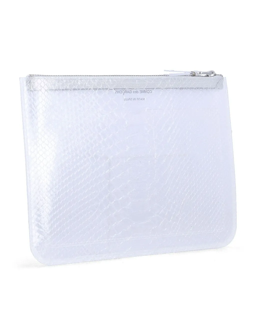 Comme Des GarÇOns Wallet Embossed Zip Clutch Bag