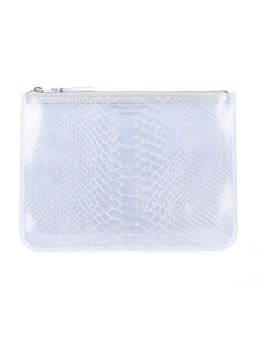 Comme Des GarÇOns Wallet Embossed Zip Clutch Bag