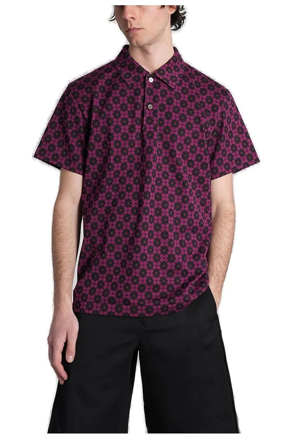 Comme Des GarÇOns Homme Plus Patterned Polo Shirt