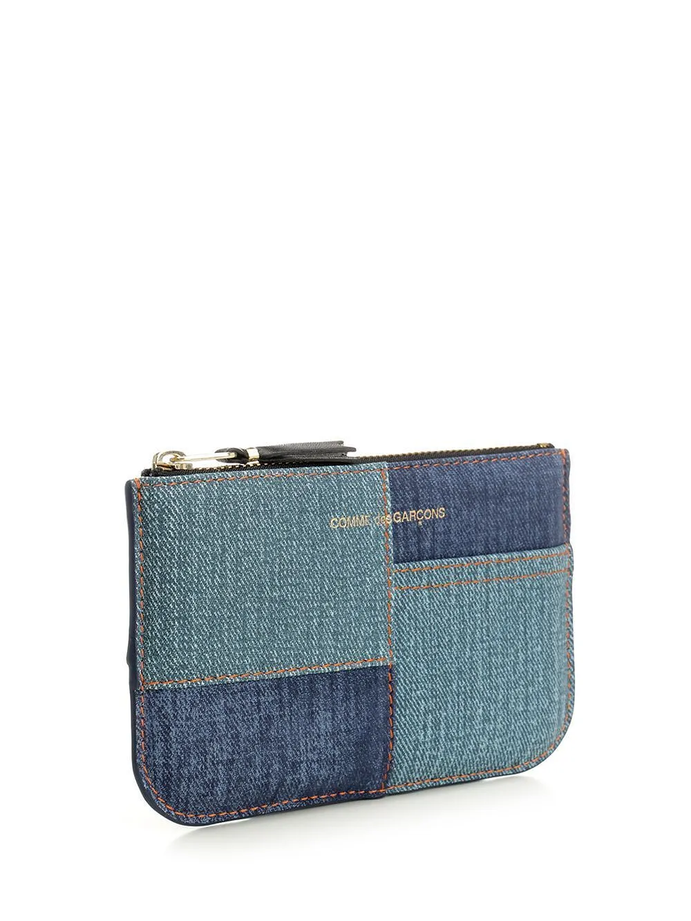 Comme Des GarÇOns Wallet Denim Patchwork Zipped Wallet