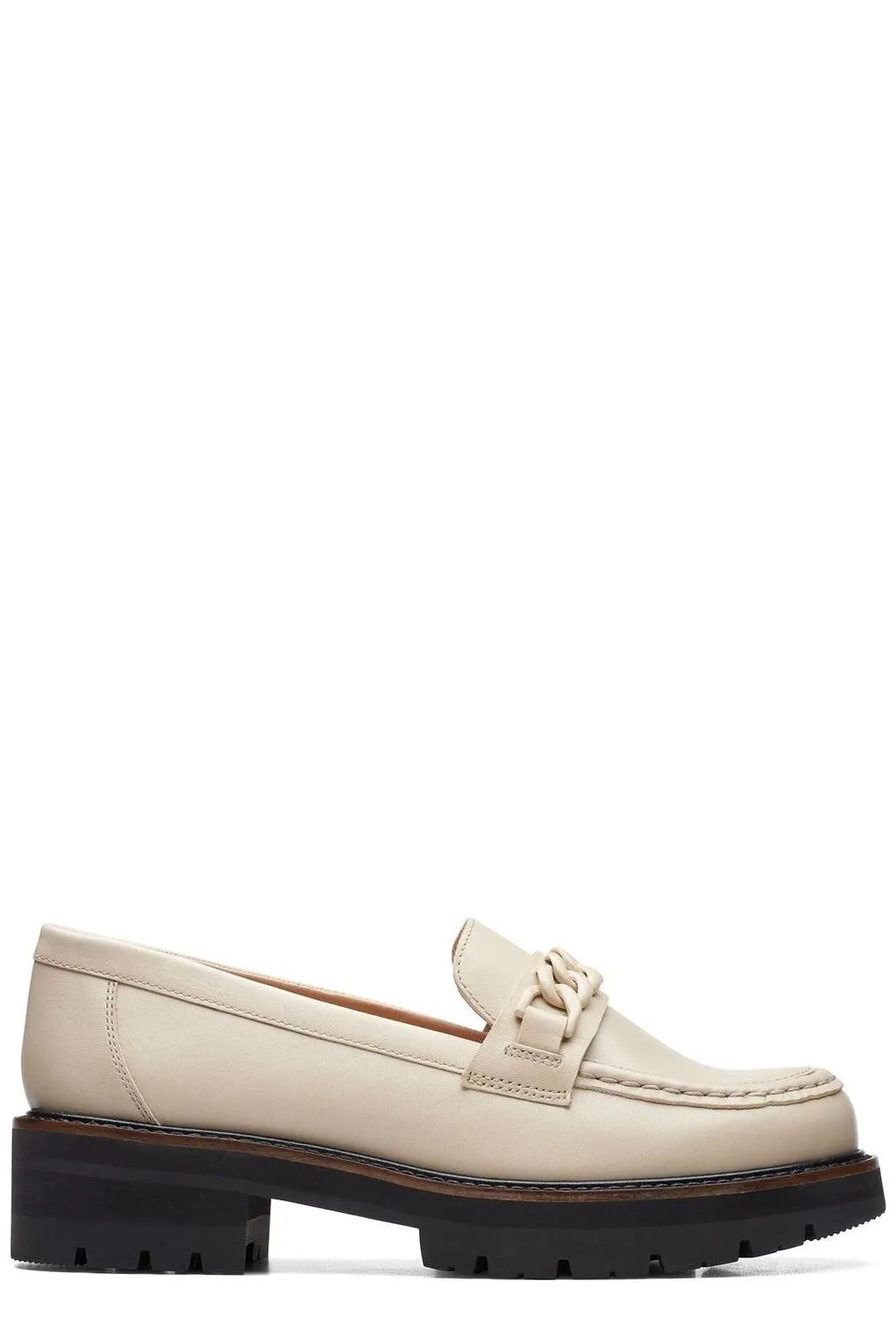 Clarks Orianna Edge Chain Detail Flat Shoes
