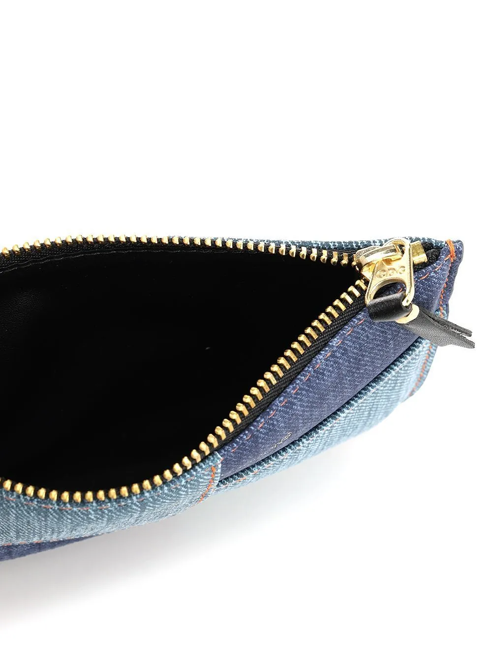 Comme Des GarÇOns Wallet Denim Patchwork Zipped Wallet