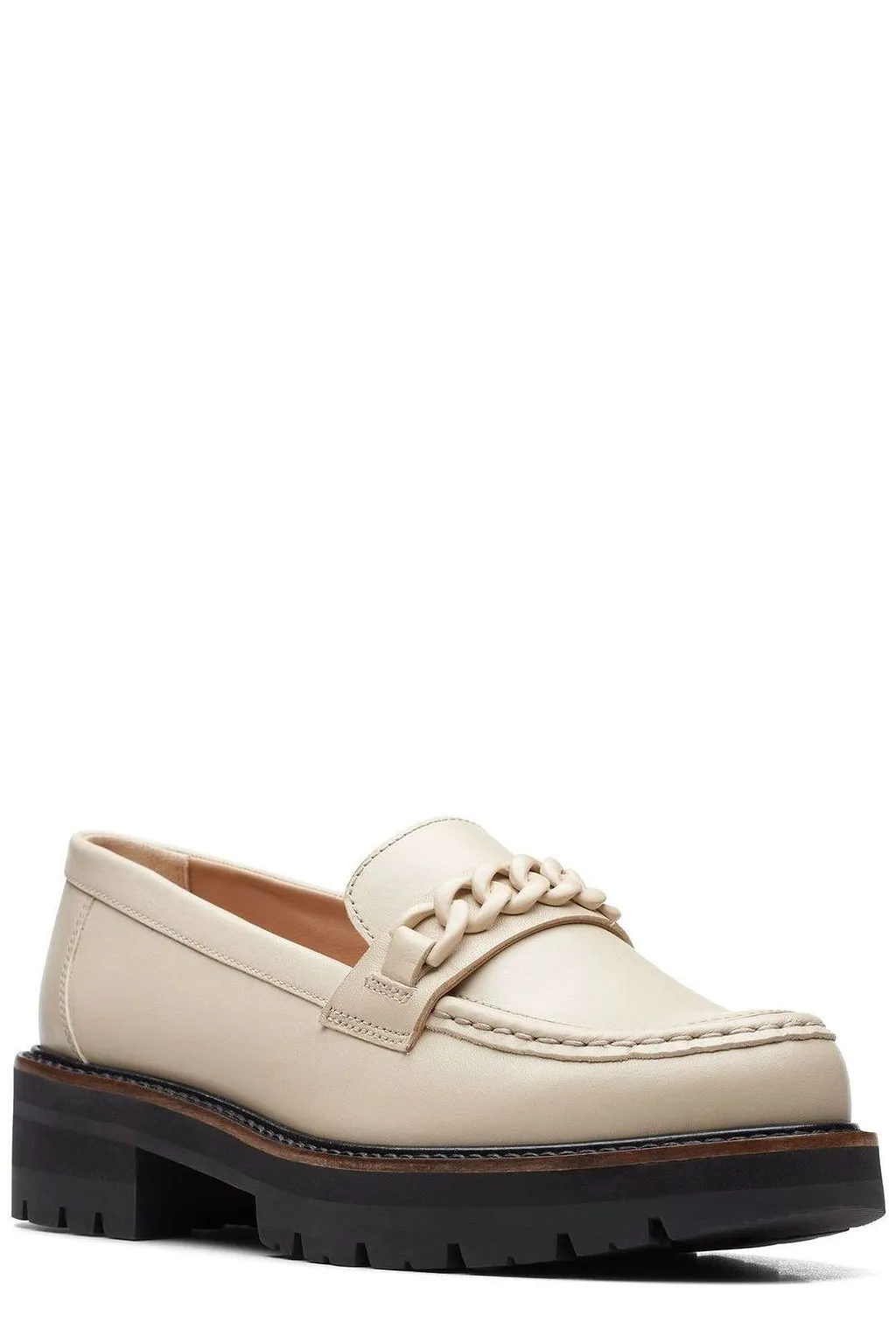 Clarks Orianna Edge Chain Detail Flat Shoes