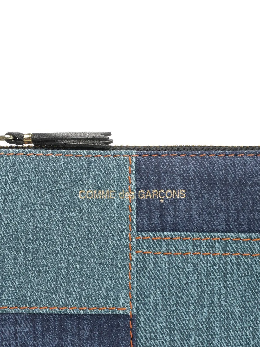 Comme Des GarÇOns Wallet Denim Patchwork Zipped Wallet