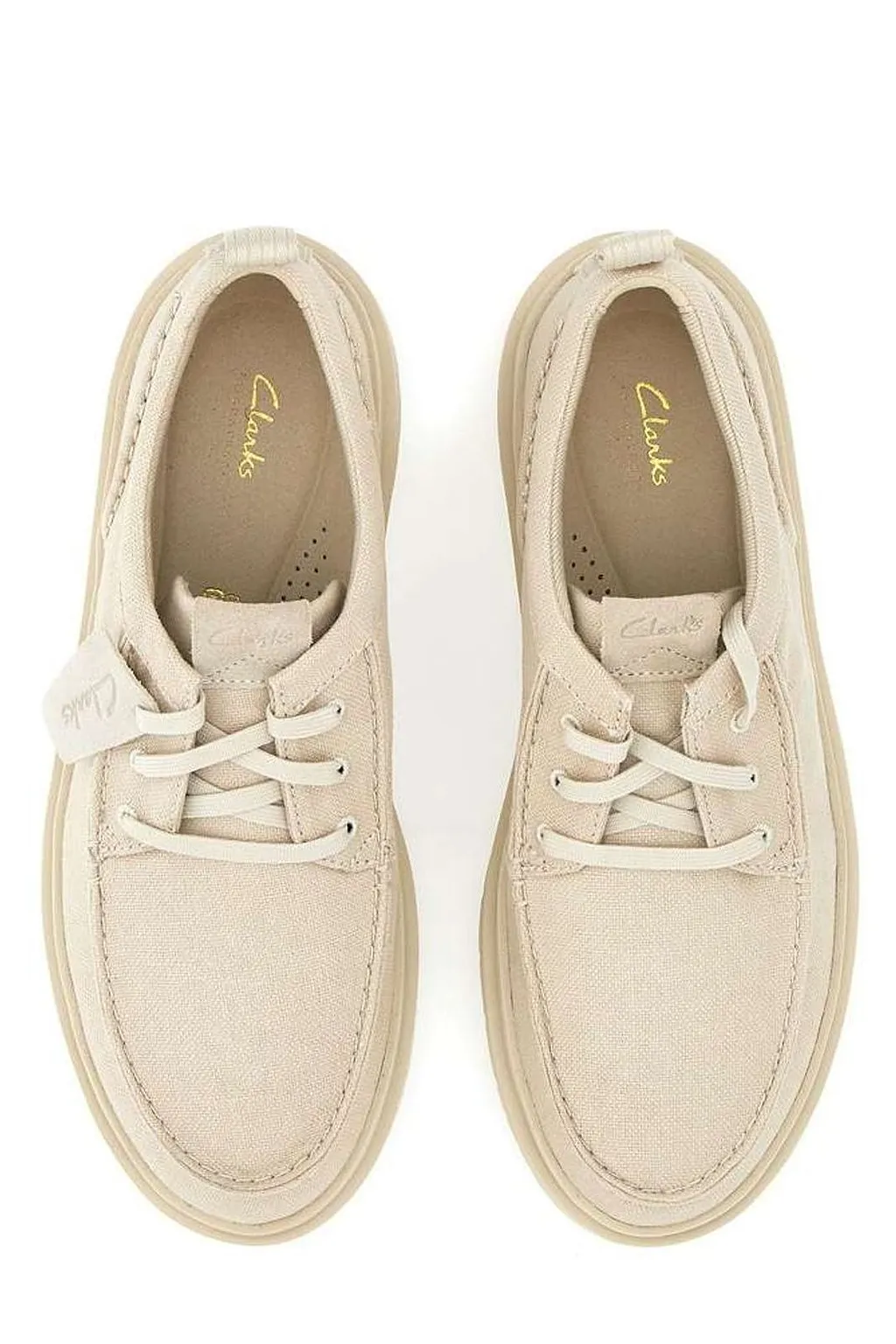 Clarks Polden Moc Canvas Lace-Up Shoes