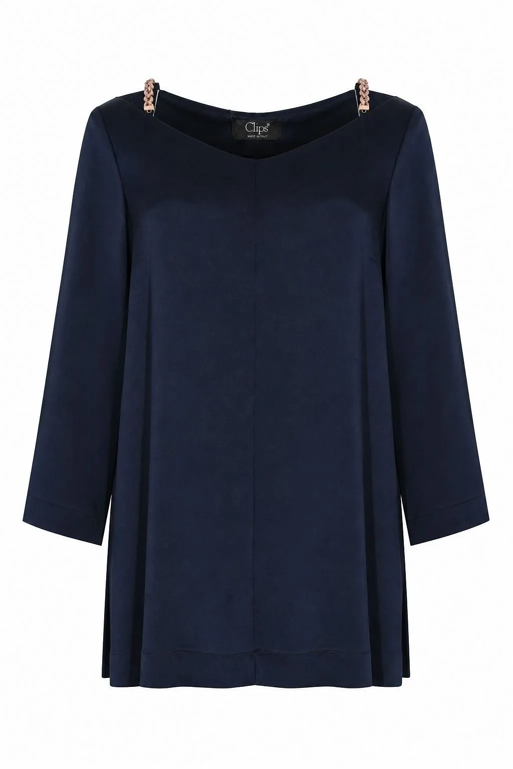 Clips Chain-Detail Shift Dress