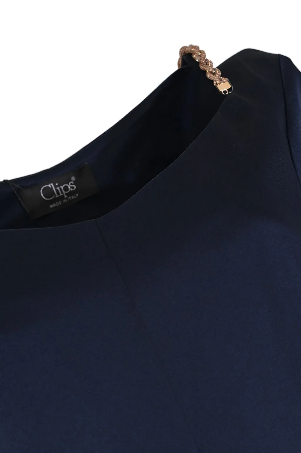 Clips Chain-Detail Shift Dress