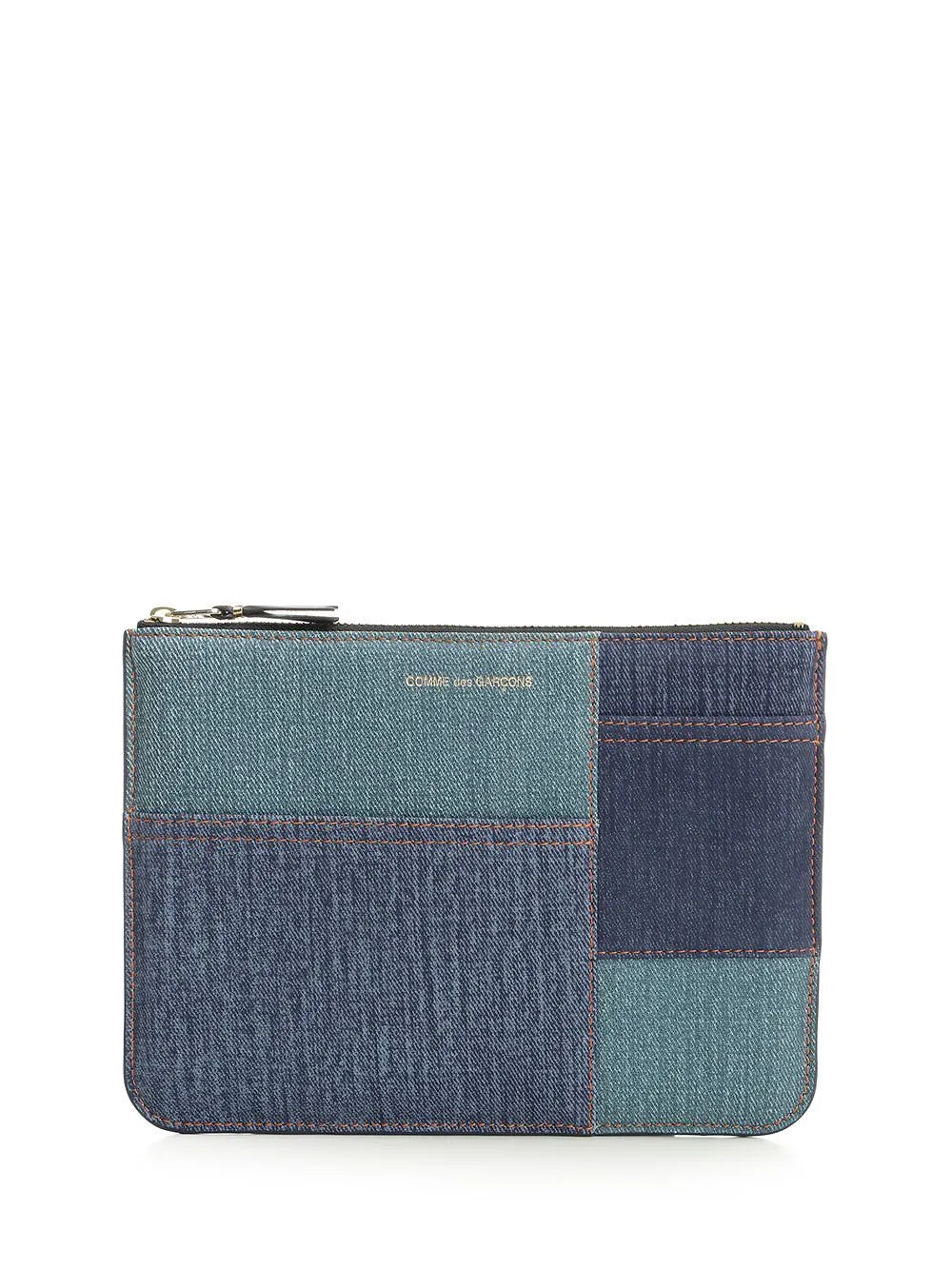Comme Des GarÇOns Wallet Patchwork Zipped Denim Wallet